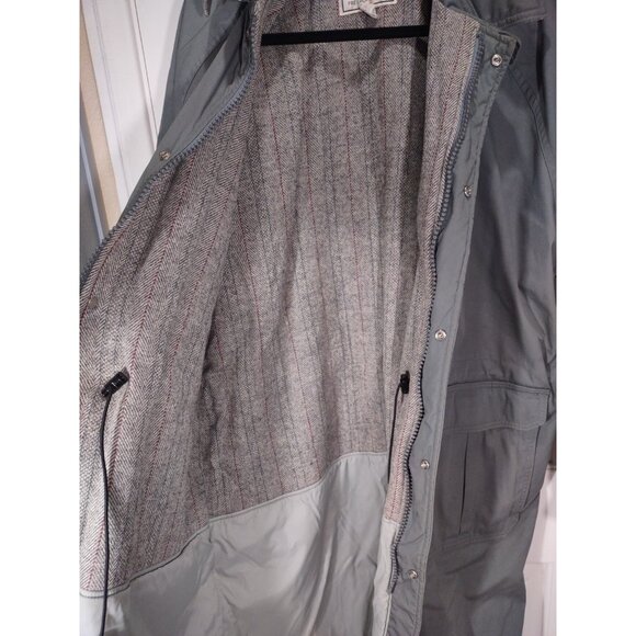 VTG 80s LL Bean Parka Jacket Mens XL Green Wool Lined Stadium Long Overcoat USA - Picture 9 of 9